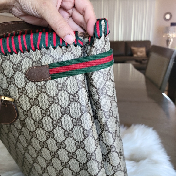 100% Authentic Gucci vintage GG canvas tote bag - Picture 13 of 16
